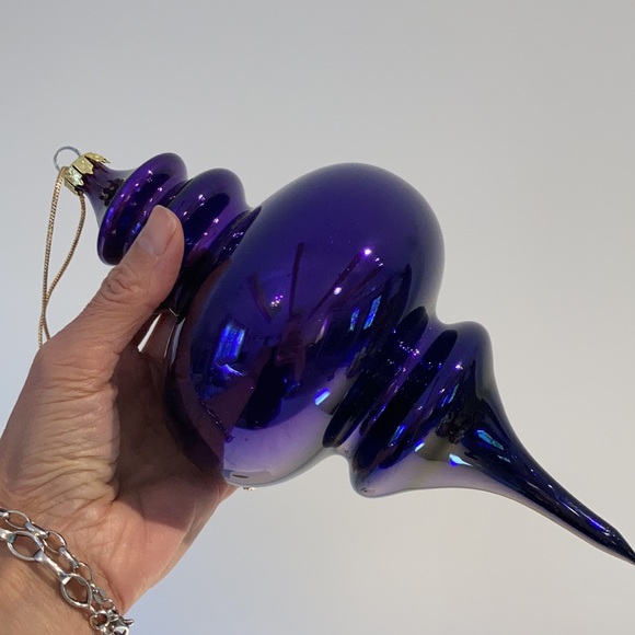 Large glass ornament purple 9,5” - Picture 8 of 9